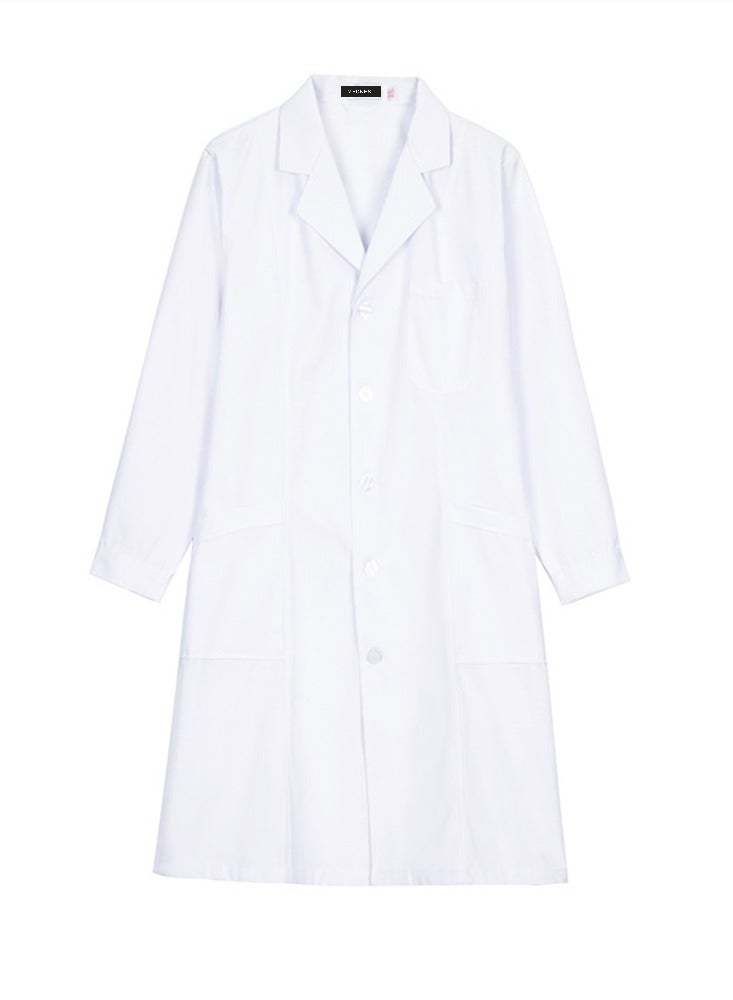 ميدنست معطف معمل بأكمام طويلة باللون الأبيض - Image 3